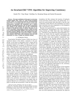 An Invariant-EKF VINS Algorithm for Improving Consistency