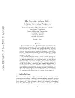 The Ensemble Kalman Filter: A Signal Processing Perspective