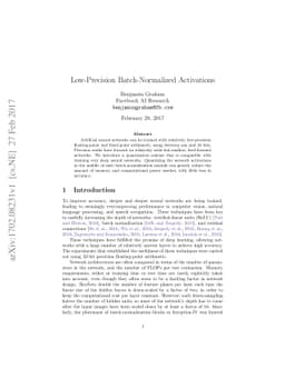 Low-Precision Batch-Normalized Activations