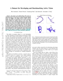 A Dataset for Developing and Benchmarking Active Vision