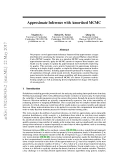 Approximate Inference with Amortised MCMC