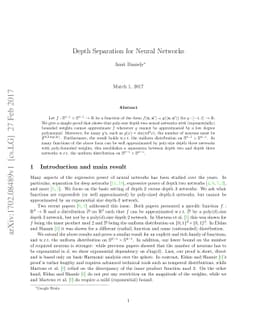 Depth Separation for Neural Networks