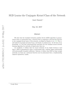 SGD Learns the Conjugate Kernel Class of the Network