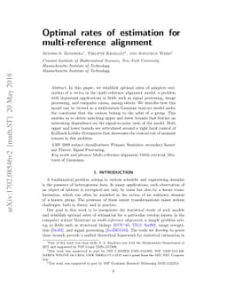 Optimal rates of estimation for multi-reference alignment