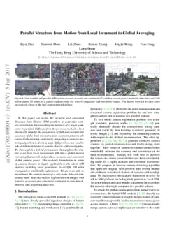 Parallel Structure from Motion from Local Increment to Global Averaging