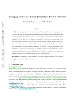 Bridging Finite and Super Population Causal Inference