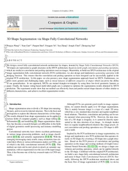 3D Shape Segmentation via Shape Fully Convolutional Networks