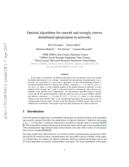 Optimal algorithms for smooth and strongly convex distributed
  optimization in networks