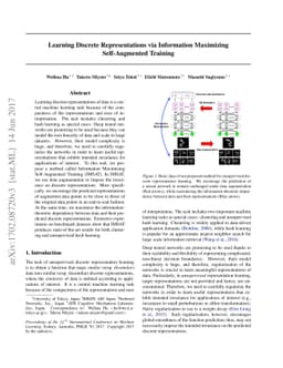 Learning Discrete Representations via Information Maximizing
  Self-Augmented Training