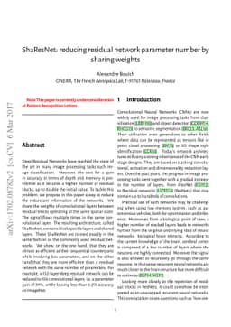 ShaResNet: reducing residual network parameter number by sharing weights