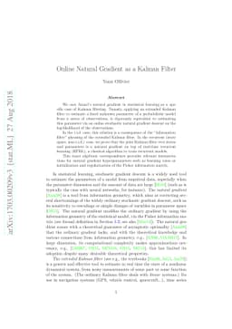 Online Natural Gradient as a Kalman Filter