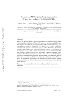 Perturb-and-MPM: Quantifying Segmentation Uncertainty in Dense
  Multi-Label CRFs