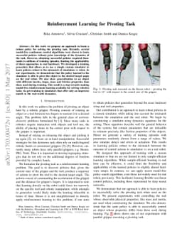 Reinforcement Learning for Pivoting Task