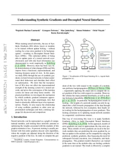 Understanding Synthetic Gradients and Decoupled Neural Interfaces