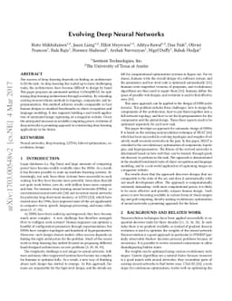 Evolving Deep Neural Networks