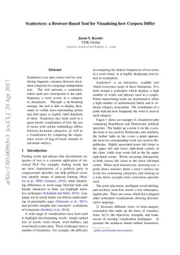 Scattertext: a Browser-Based Tool for Visualizing how Corpora Differ