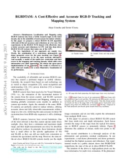 RGBDTAM: A Cost-Effective and Accurate RGB-D Tracking and Mapping System
