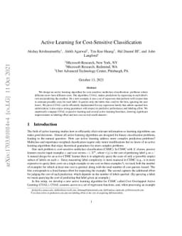 Active Learning for Cost-Sensitive Classification