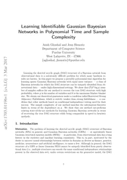 Learning Identifiable Gaussian Bayesian Networks in Polynomial Time and
  Sample Complexity