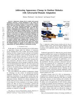 Addressing Appearance Change in Outdoor Robotics with Adversarial Domain
  Adaptation