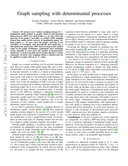 Graph sampling with determinantal processes