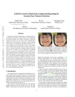L2GSCI: Local to Global Seam Cutting and Integrating for Accurate Face
  Contour Extraction
