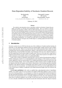 Data-Dependent Stability of Stochastic Gradient Descent