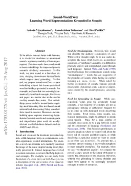 Sound-Word2Vec: Learning Word Representations Grounded in Sounds