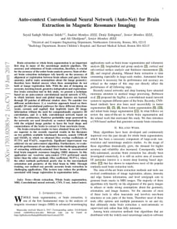 Auto-context Convolutional Neural Network (Auto-Net) for Brain
  Extraction in Magnetic Resonance Imaging