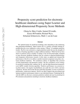 Propensity score prediction for electronic healthcare databases using
  Super Learner and High-dimensional Propensity Score Methods