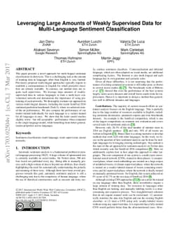 Leveraging Large Amounts of Weakly Supervised Data for Multi-Language
  Sentiment Classification