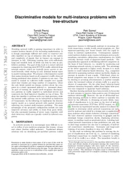 Discriminative models for multi-instance problems with tree-structure