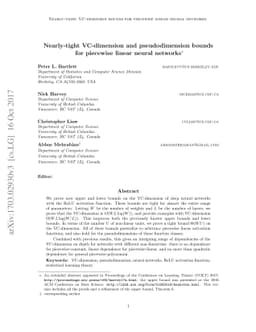 Nearly-tight VC-dimension and pseudodimension bounds for piecewise
  linear neural networks