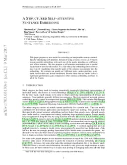 A Structured Self-attentive Sentence Embedding