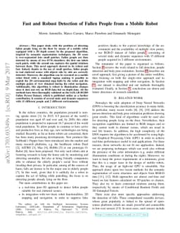 Fast and Robust Detection of Fallen People from a Mobile Robot