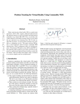 Position Tracking for Virtual Reality Using Commodity WiFi