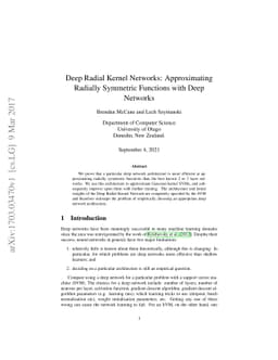 Deep Radial Kernel Networks: Approximating Radially Symmetric Functions
  with Deep Networks