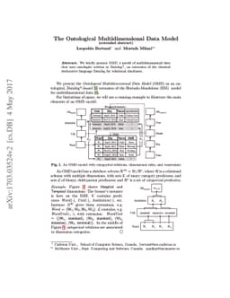 The Ontological Multidimensional Data Model