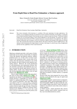 From Depth Data to Head Pose Estimation: a Siamese approach