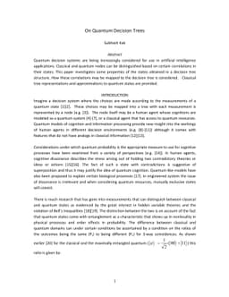 On Quantum Decision Trees