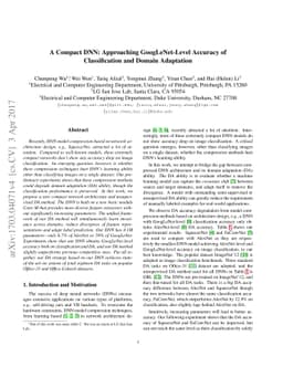 A Compact DNN: Approaching GoogLeNet-Level Accuracy of Classification
  and Domain Adaptation