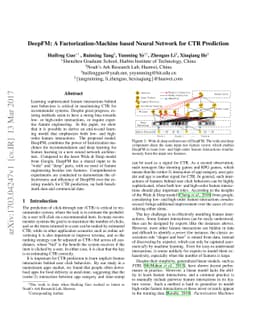 DeepFM: A Factorization-Machine based Neural Network for CTR Prediction