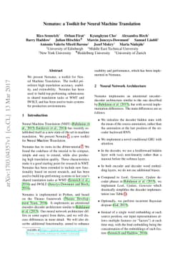 Nematus: a Toolkit for Neural Machine Translation