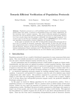 Towards Efficient Verification of Population Protocols