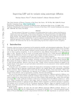 Improving LBP and its variants using anisotropic diffusion