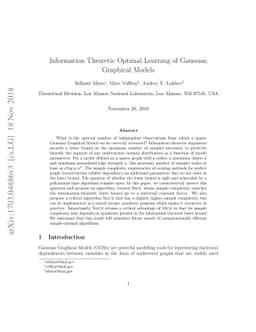 Information Theoretic Optimal Learning of Gaussian Graphical Models