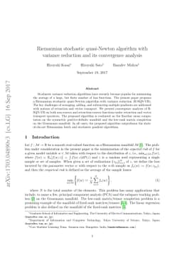 Riemannian stochastic quasi-Newton algorithm with variance reduction and
  its convergence analysis