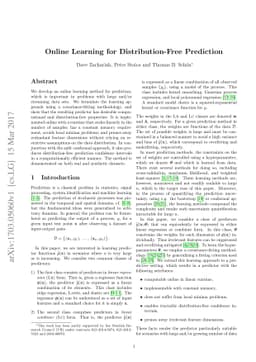 Online Learning for Distribution-Free Prediction