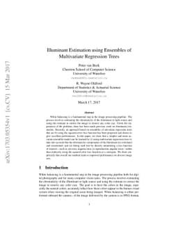 Illuminant Estimation using Ensembles of Multivariate Regression Trees