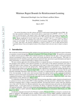 Minimax Regret Bounds for Reinforcement Learning